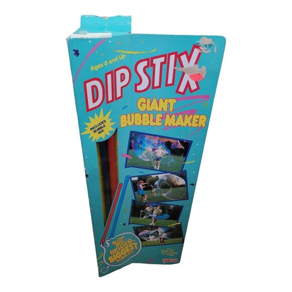 Vintage Giant Bubble Maker Dip Stix Galoob 1987 Retro Outdoor Fun NOS - Picture 2 of 3